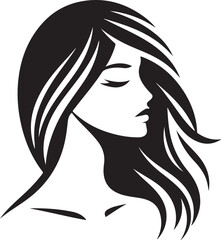 Beautiful Girl Hair Vector illustration
