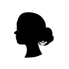 Female profile silhouettes, different variants