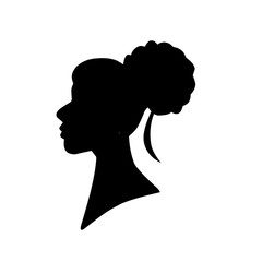 Female profile silhouettes, different variants
