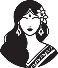 Beautiful Girl Hair Vector illustration