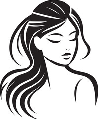 Beautiful Girl Hair Vector illustration