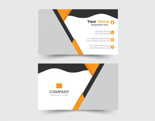 Double-sided Modern Creative and Clean Business Card vector design template. Vector illustration