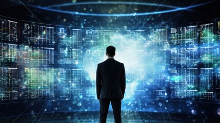 A string of numbers in the digital IT world