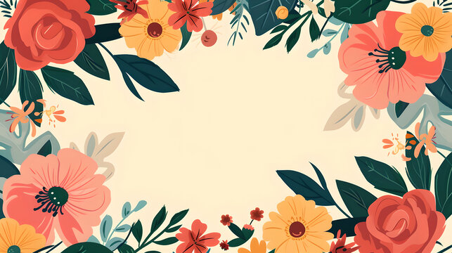 Floral frame illustration