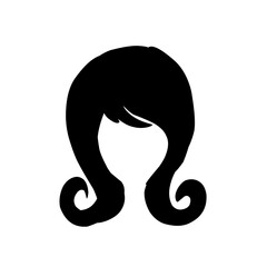 female hairstyles of different shapes isolated