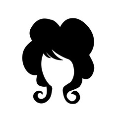 female hairstyles of different shapes isolated