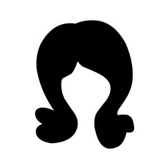 female hairstyles of different shapes isolated