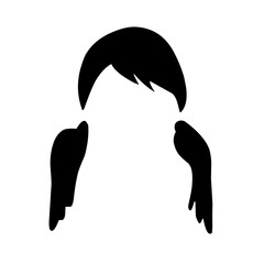 female hairstyles of different shapes isolated