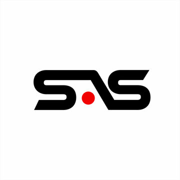 Modern simple SAS letter logo design.