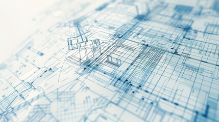 Blueprint of Architectural Design for a Residential Structure