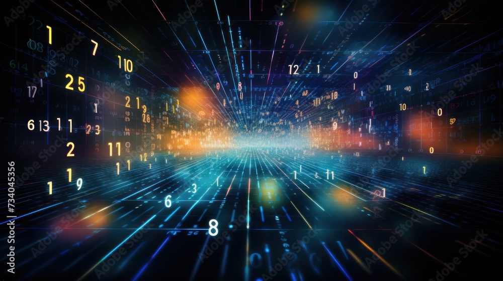 Poster a string of numbers in the digital it world