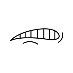 Cartoon mouth line icon. Character hand.