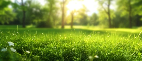 Acrylglas douchewanden met foto Weide Beautiful blurred green meadow field