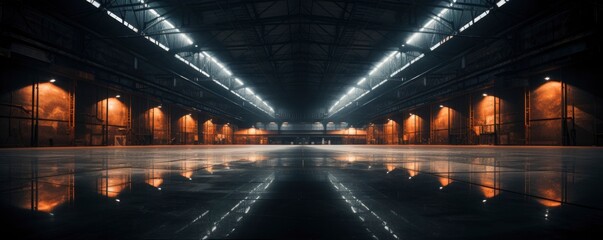 empty warehouse, symmetry picture