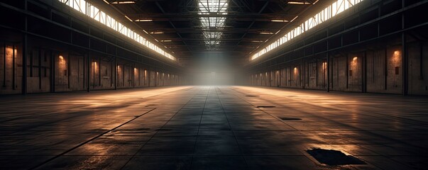 empty warehouse, symmetry picture