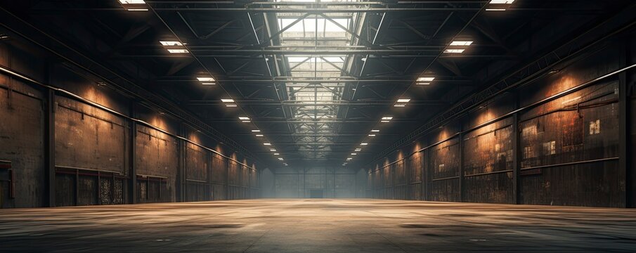 empty warehouse, symmetry picture