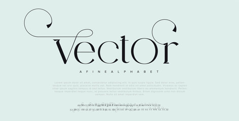 Vector Elegant alphabet letters font and number. Classic Lettering Minimal Fashion Designs. Typography modern serif fonts regular decorative vintage concept. vector illustration