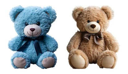 set of teddy bears with various colors, generative ai