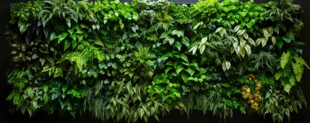 Fototapeta na wymiar Green living wall with perennial plants in modern office. Urban gardening landscaping interior design. Fresh green vertical plant wall inside office