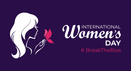 International women's day. 8th march. Break The Bias campaign. women's day concept. Template for background with banner, poster and card. Vector Illustration.
