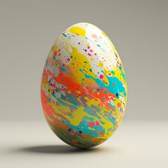 Easter egg colorful background generated ai