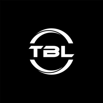 TBL letter logo design with black background in illustrator, cube logo, vector logo, modern alphabet font overlap style. calligraphy designs for logo, Poster, Invitation, etc.