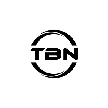 TBN letter logo design with white background in illustrator, cube logo, vector logo, modern alphabet font overlap style. calligraphy designs for logo, Poster, Invitation, etc.