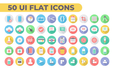 Set Flat User Interfaces Icon