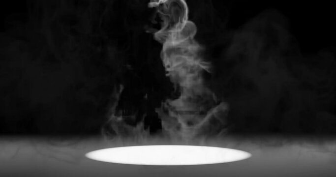 render of spot light highlight on stage for focus light beam