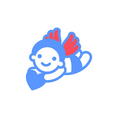 Love icon or Valentines day symbol, holiday sign designed for celebration, vector trendy modern style.