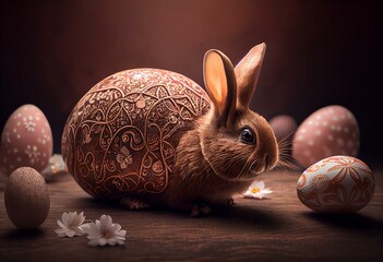 Easter, Easter Bunny, Easter Egg. Generative AI