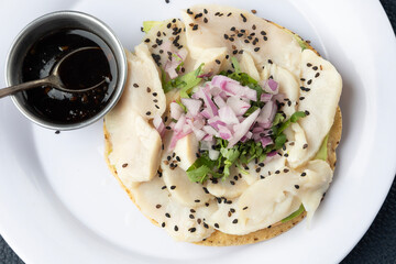 tostada de marisco