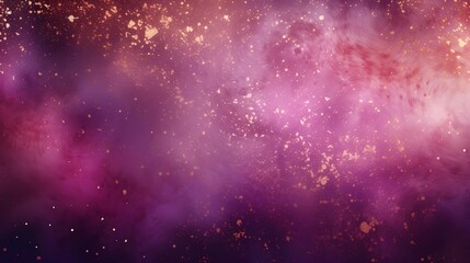 Fototapeta premium Abstrac luxury motion purple and pink wallpaper with golden bokeh and glitter, ai generative