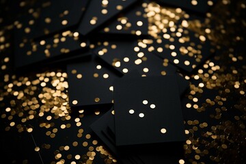 Black Gold glitter black and gold glam digital paper design background