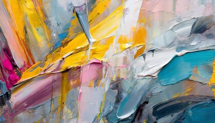 Abstract oil background with dynamic textures and fluid shapes. Colorful contemporary art