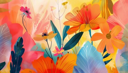 a colorful screen shot of a flower background Generative AI