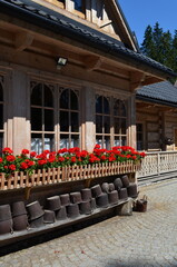 Piękny góralski dom drewniany, Zakopane, Polska - 734082338