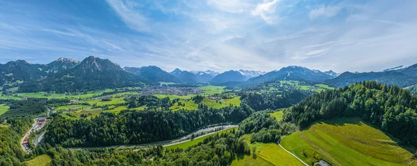 Foto op Canvas Panoramablick über die Breitach ins herbstliche Oberallgäu bei Tiefenbach © ARochau