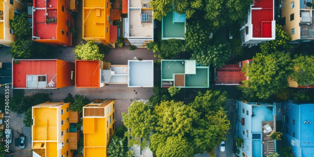 Poster view from drone to different places