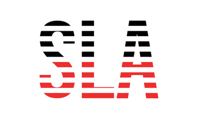 SLA three initial letter iconic line negative space minimal logo design vector template. monogram, abstract, wordmark, business, typography, minimalist, brand, company, flat, modern, unique, simple