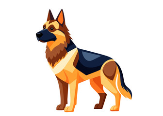 German Shepherd dog illustration isolated. 