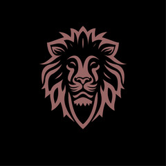 lion head logo graphic design 