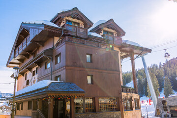 La station de Courchevel 1850 dans les Alpes