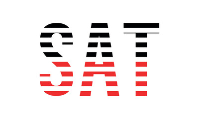 SAT three initial letter iconic line negative space minimal logo design vector template. monogram, abstract, wordmark, business, typography, minimalist, brand, company, flat, modern, unique, simple