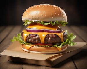 cheeseburger on a plate