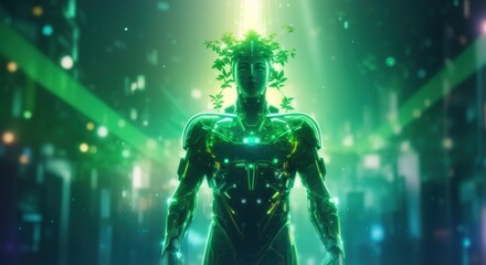 Fototapeta premium Superpower illustation, sacral light beam