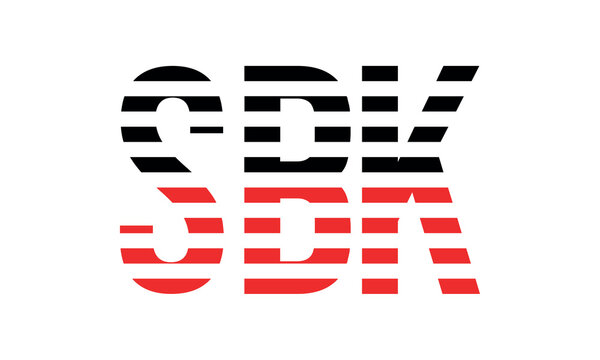 SBK three initial letter iconic line negative space minimal logo design vector template. monogram, abstract, wordmark, business, typography, minimalist, brand, company, flat, modern, unique, simple