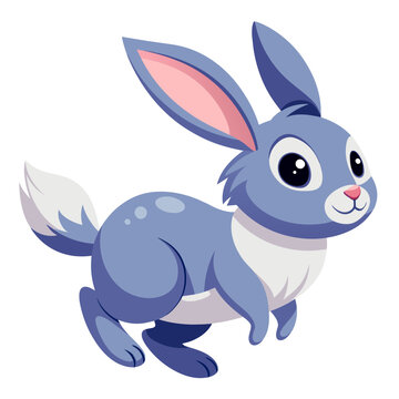 Whimsical Hoping Rabbit Illustrations