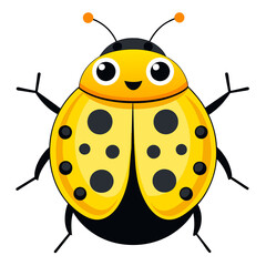 Cheerful Ladybug Illustration