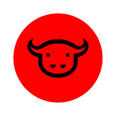 bull head logo and icon